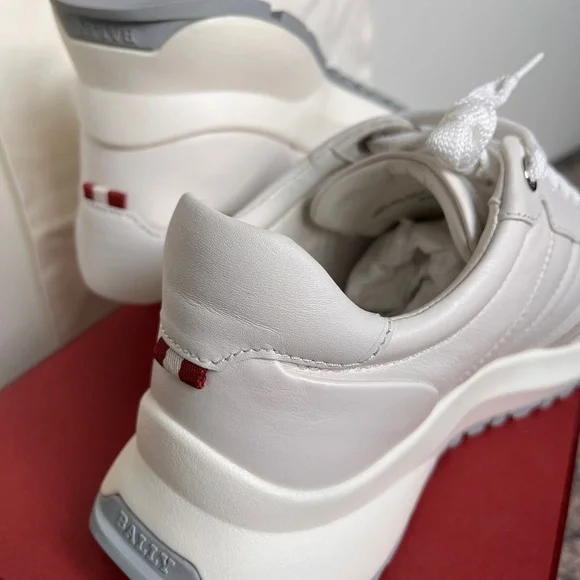 Bally Classic White Leather Sneakers - Picture 15 of 17